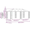 Paviljono rėmas be paviljono audinio 6 x 3 m Juoda Plienas