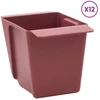 Gėlių dėžės Euro paletėms 12 pcs Ruda 14 x 9 x 95 cm