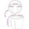 Gėlių dėžės Euro paletėms 12 pcs Ruda 14 x 9 x 95 cm