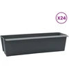 Gėlių dėžės Euro paletėms 24 vnt. Pilka 36 x 13,5 x 9,5 cm