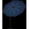 Gembinis sodo skėtis nuo saulės su LED, tamsiai mėlynas, 350cm