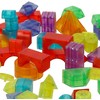 3D statybos magnetinės plytos LED šviečiančios 134 el.