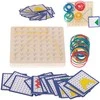 Ikonka Geoboard Geoplan medinė dėlionė, kurianti figūras su gumytėmis
