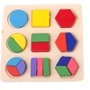 Medinė dėlionė geometrinės figūros