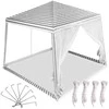 Roger Palapinė sodo vakarėlių paviljonas komercinė pavėsinė Balta 2,4X2,4 m