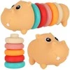 Hippo sensoriniai blokai edukaciniai minkšti galvosūkiai