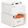 Integruotas stovyklavimo tualetas, baltas, 24+17l, HDPE/emalis
