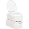 Integruotas stovyklavimo tualetas, baltas, 24+17l, HDPE/PP