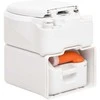 Integruotas stovyklavimo tualetas, baltas, 24+17l, HDPE/PP