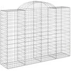 Išlenkti gabiono krepšiai, 3vnt., 200x50x140/160cm, geležis
