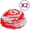 Įspėjamosios grandinės, 2vnt., raudonos/baltos, plastikas, 30m