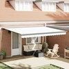 Ištraukiama markizė Balta 4 × 3 m Audinys ir aliuminis