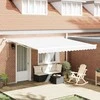 Ištraukiama markizė Balta 400 × 350 cm Poliesteris ir Metalas