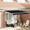 Ištraukiama markizė Juoda 350 x 250 cm Audinys ir plienas