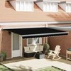 Ištraukiama markizė Juoda 4 × 3 m Audinys ir aliuminis