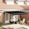 Ištraukiama markizė Juoda 400 × 300 cm Audinys ir plienas