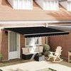 Ištraukiama markizė Juoda 400 × 350 cm Audinys ir aliuminis