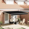 Ištraukiama markizė Juoda 400 × 350 cm Poliesteris ir Metalas