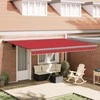 Ištraukiama markizė Raudona 4 × 3 m Audinys ir aliuminis