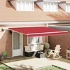 Ištraukiama markizė Raudona 400 × 300 cm Audinys ir plienas