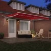 Ištraukiama markizė Raudona 400 × 350 cm Poliesteris ir Metalas