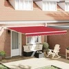 Ištraukiama markizė Raudona 400 × 350 cm Poliesteris ir Metalas