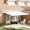 Ištraukiama markizė Balta 450 × 300 cm Audinys ir plienas