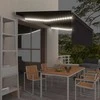 Ištraukiama markizė su uždanga/LED, antracito, 4,5x3m