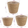 Jūros žolės augalų krepšiai 3 pcs Natūrali Ø26 x 19 cm