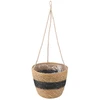 Jūros žolės augalų krepšiai 3 pcs Natūrali ir juoda Ø26 x 19 cm