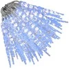 Kalėdinė girlianda varvekliai, 200 mėlynų LED, akrilas/PVC, 20m