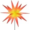 Kalėdiniai šviestuvai su smaigais/LED, 3vnt., raudoni, 35cm
