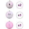 Kalėdinis Kabinamas Rinkinys XXL 4 pcs Rožinė Plastmasė