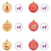 Kalėdinių Kraitės Rinkinys 40 pcs Auksinė ir raudona Plastmasė