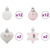 Kalėdinių Kraitės Rinkinys 40 pcs Balta ir rožinė Plastmasė
