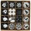 Kalėdinių Kraitės Rinkinys 40 pcs Juoda ir Balta Plastmasė