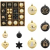 Kalėdinių Kraitės Rinkinys 40 pcs Juodas ir auksinis Plastmasė