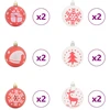 Kalėdinių Kraitės Rinkinys 40 pcs Raudona ir balta Plastmasė