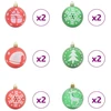 Kalėdinių Kraitės Rinkinys 40 pcs Raudona ir žalia Plastmasė