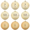 Kalėdų Burbulų Rinkinys XL 9 pcs Auksinė Plastmasė