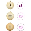 Kalėdų Burbulų Rinkinys XL 9 pcs Auksinė Plastmasė