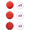 Kalėdų Burbulų Rinkinys XL 9 vnt. Raudona Ø 15 cm Plastmasė