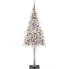 Kalėdų eglutė su 300 LED s stovu Balta 210 cm PE ir Plienas
