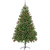 Kalėdų eglutė su 300 LED s stovu Žalia 180 cm PE