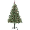 Kalėdų eglutė su 300 LED s stovu Žalia 210 cm PVC