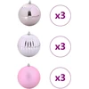 Kalėdų Kamuoliukų Rinkinys XL 9 pcs Rožinė Plastmasė