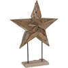 Kalėdų žvaigždė LED Ruda 59,5 x 18 x 74 cm Kieto teka medžio