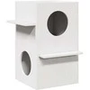 Cat House Baltas 43x43x60 cm medžio masyvo pušis