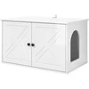 Katės namelis Blizgus baltas 85 x 55 x 50 cm Apdirbta mediena