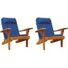 Kėdžių pagalvės 2 pcs Mėlyna 58 x 77 x 4,5 cm Oksfordo audinys